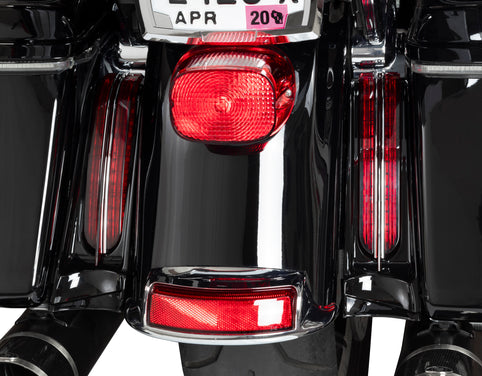Filler Panel Lights for '14-up Ultras & Road Kings, Black - All Red LEDs with Red Lenses