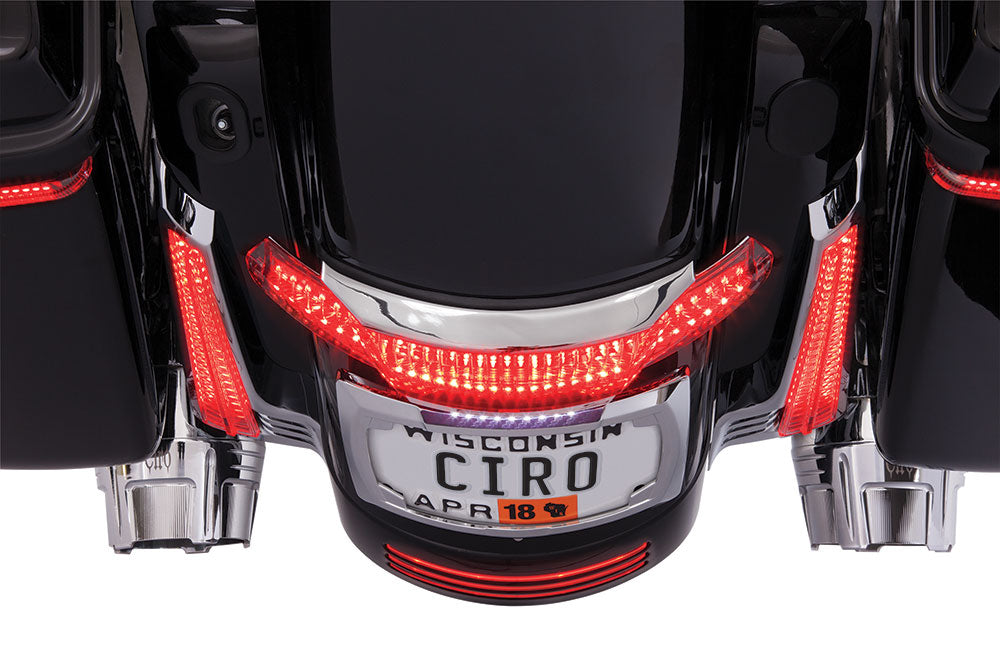 Brake Light & License Mount '14-up, Chrome