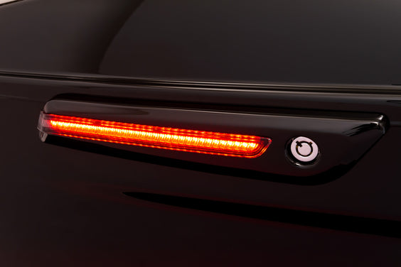 LED Lighted Saddlebag Hinge Covers, Light Smoke Lenses, Black