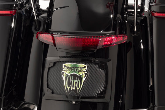 Latitude Tail Light & License Plate Mount, Red LEDs, Red Lens, Black