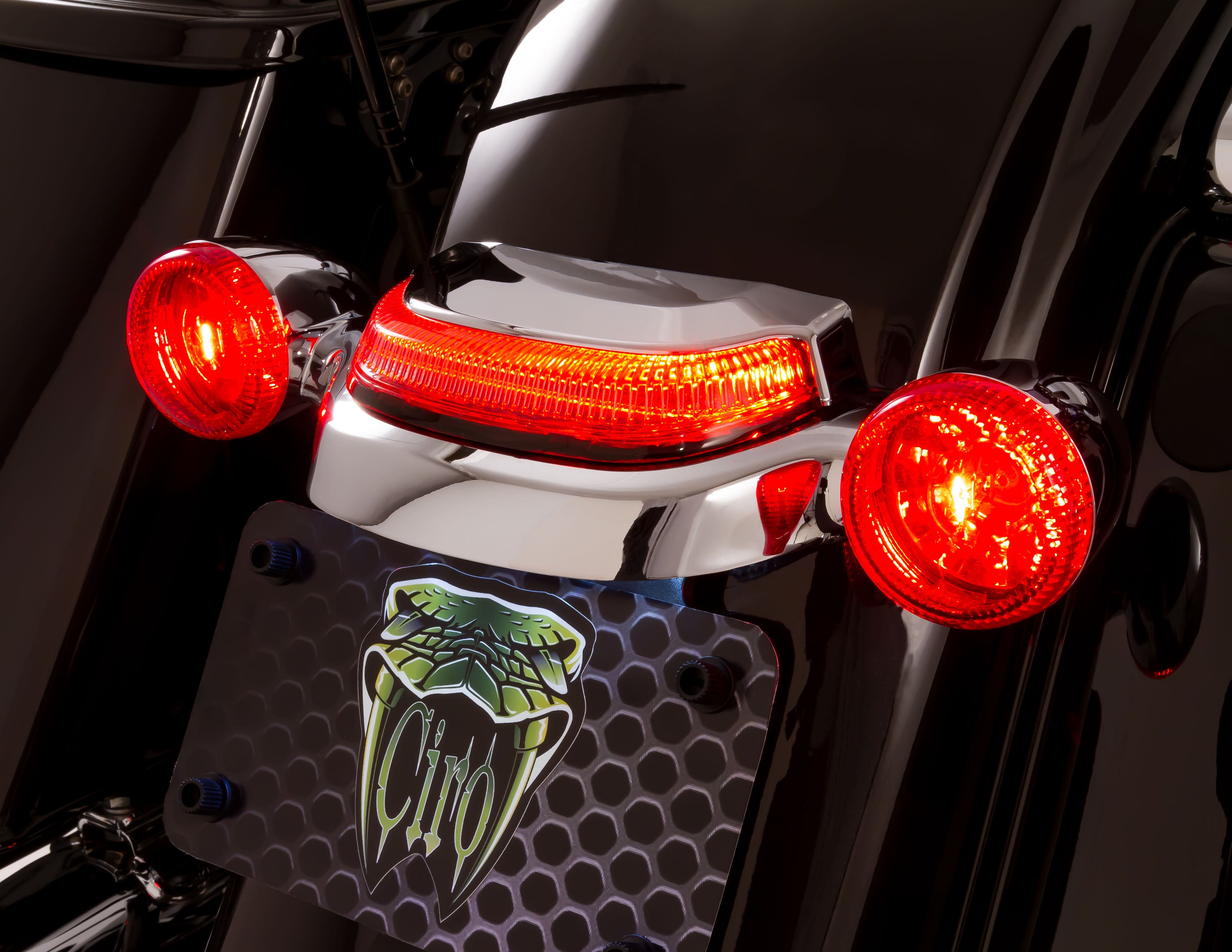 Crown Tail Light with Lightstrike Technology, Light Smoke Lens, Chrome