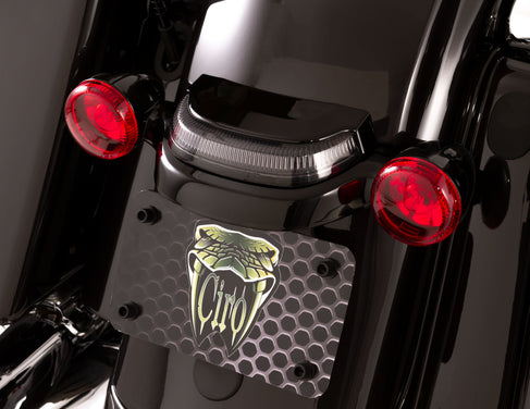 Crown Tail Light with Lightstrike Technology, Light Smoke Lens, Black