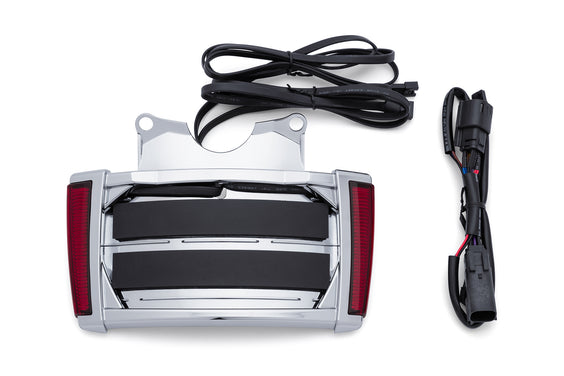 LED Lighted License Plate Frame, Red Lens, Chrome