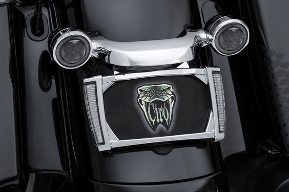LED Lighted License Plate Frame, Light Smoke Lens, Chrome