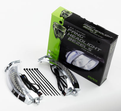 Fang® Headlight Bezels for Road Glide '15-up, Chrome