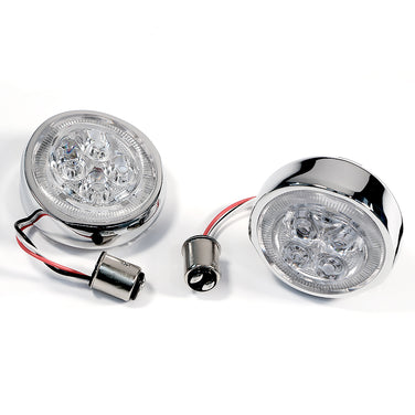 Fang® Rear Signal Light Inserts, Chrome (Dual Circuit)