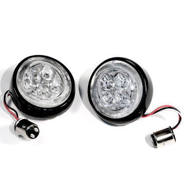 Fang® Rear Signal Light Inserts, Black (Dual Circuit)
