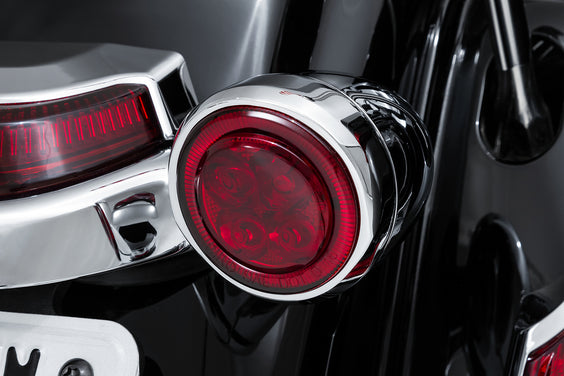 FANG SIGNAL INSERTS, RED LENS, RED LEDS, CHROME BEZEL