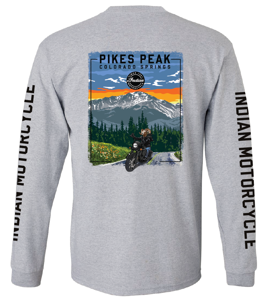 Indian Coin Logo Long Sleeve - Gray