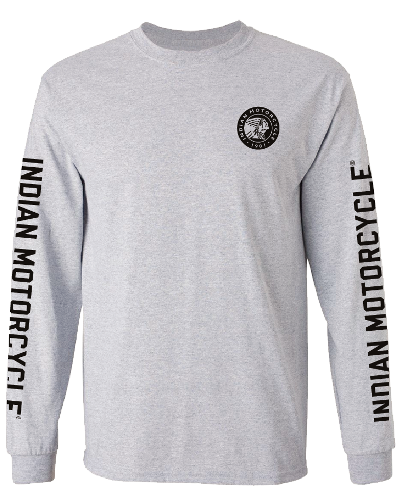 Indian Coin Logo Long Sleeve - Gray