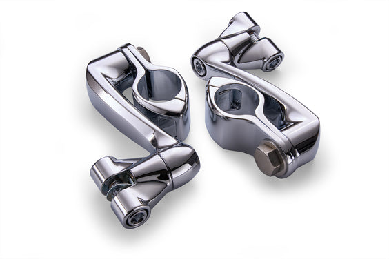 Hingeless Clamp, Clevis, Arm, Chrome