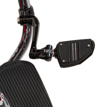 Hingeless Clamp, Clevis, Arm w/ Twin Rail Footrests, Black