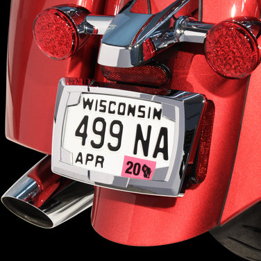 Multi-fit License Plate Frame, Chrome