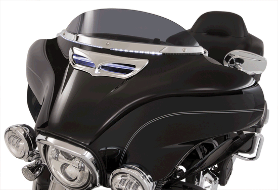 Horizon LED Lighted Windshield '14-up, Chrome