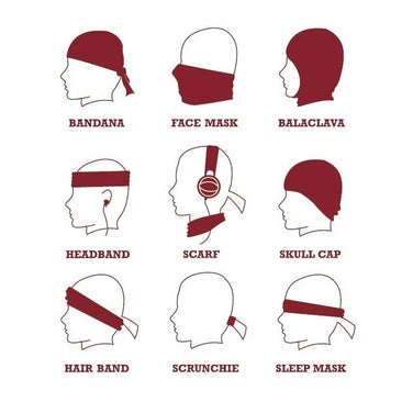 Icon Indian All Over Logo, Multifunctional Headwear, Black/White