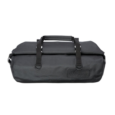 All-Weather Vinyl Duffle Bag with Shoulder Strap, Gray/Black