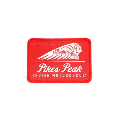 Pikes Peak Indian Motorcycle Patch - Red